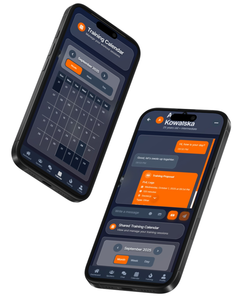 SwoleUp mobile app profile and playlist